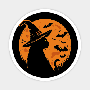 Vintage Halloween Black Cat Magnet